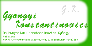 gyongyi konstantinovics business card