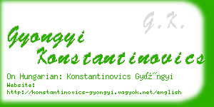 gyongyi konstantinovics business card